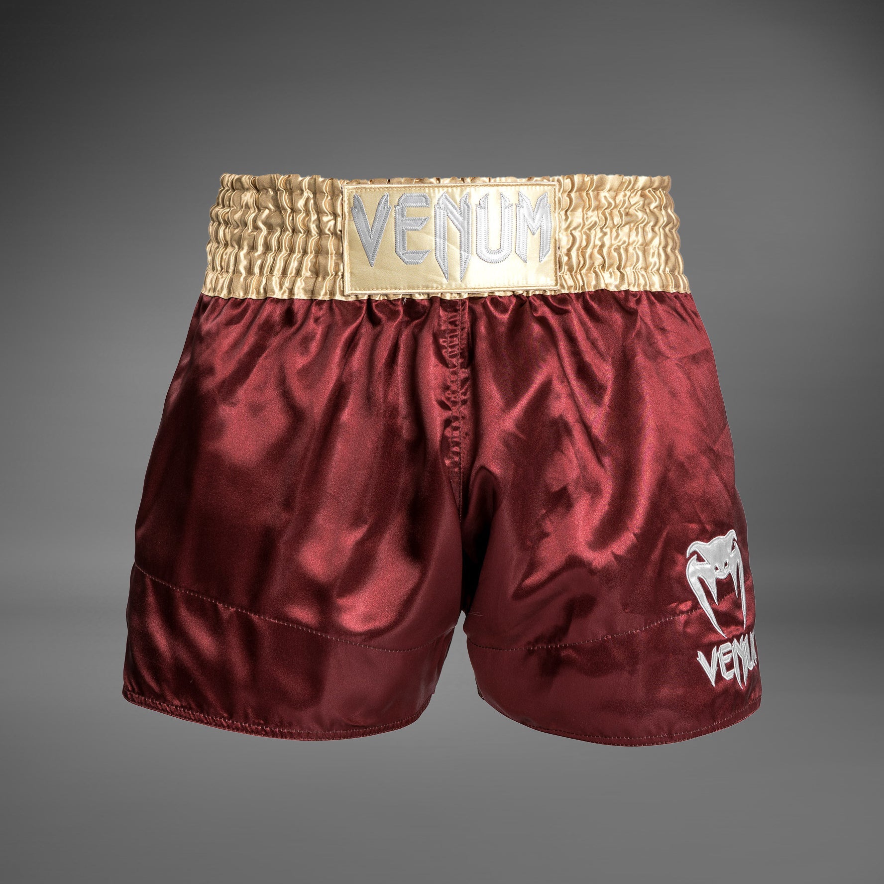 Venum Classic Muay Thai Kraťasy - Vínová/Zlatá/Bílá