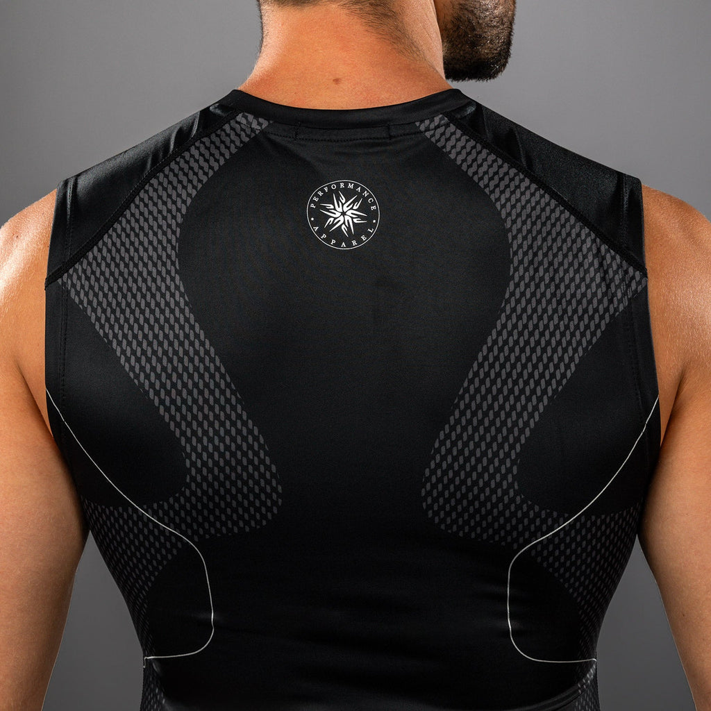 Venum Nexus Bezrukávový Rashguard - Černá/Stříbrná