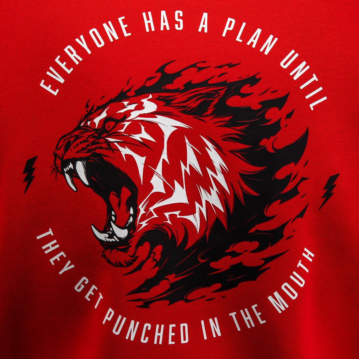 Venum x Mike Tyson Tiger Mikina - Intenzivní červená/Hluboká černá