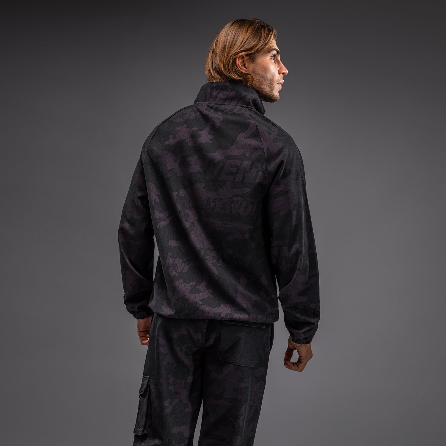 Venum Trooper Pánská bunda se zapínáním na půl zip - Černá/Fialová