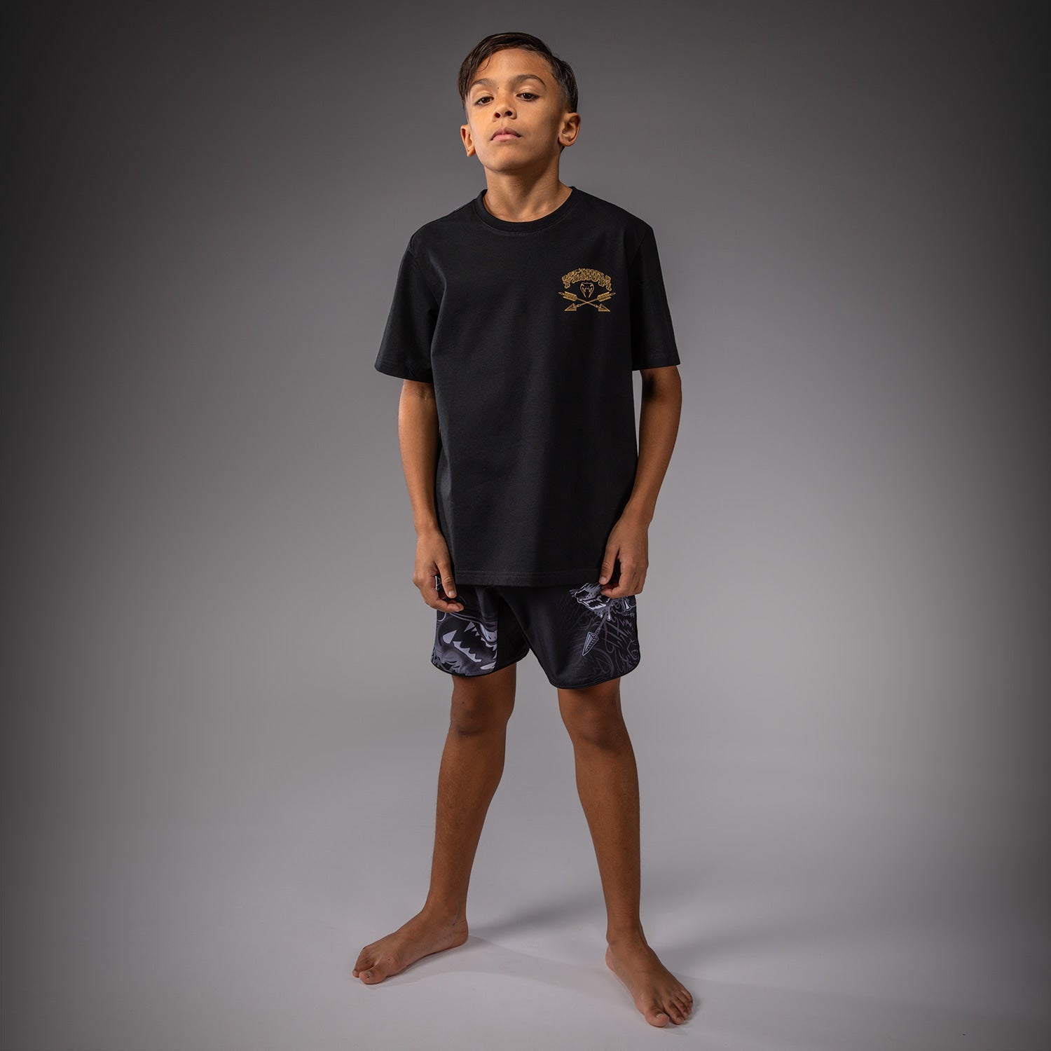 Venum Wolf Atak Dětské Tričko - Černá/Šedá