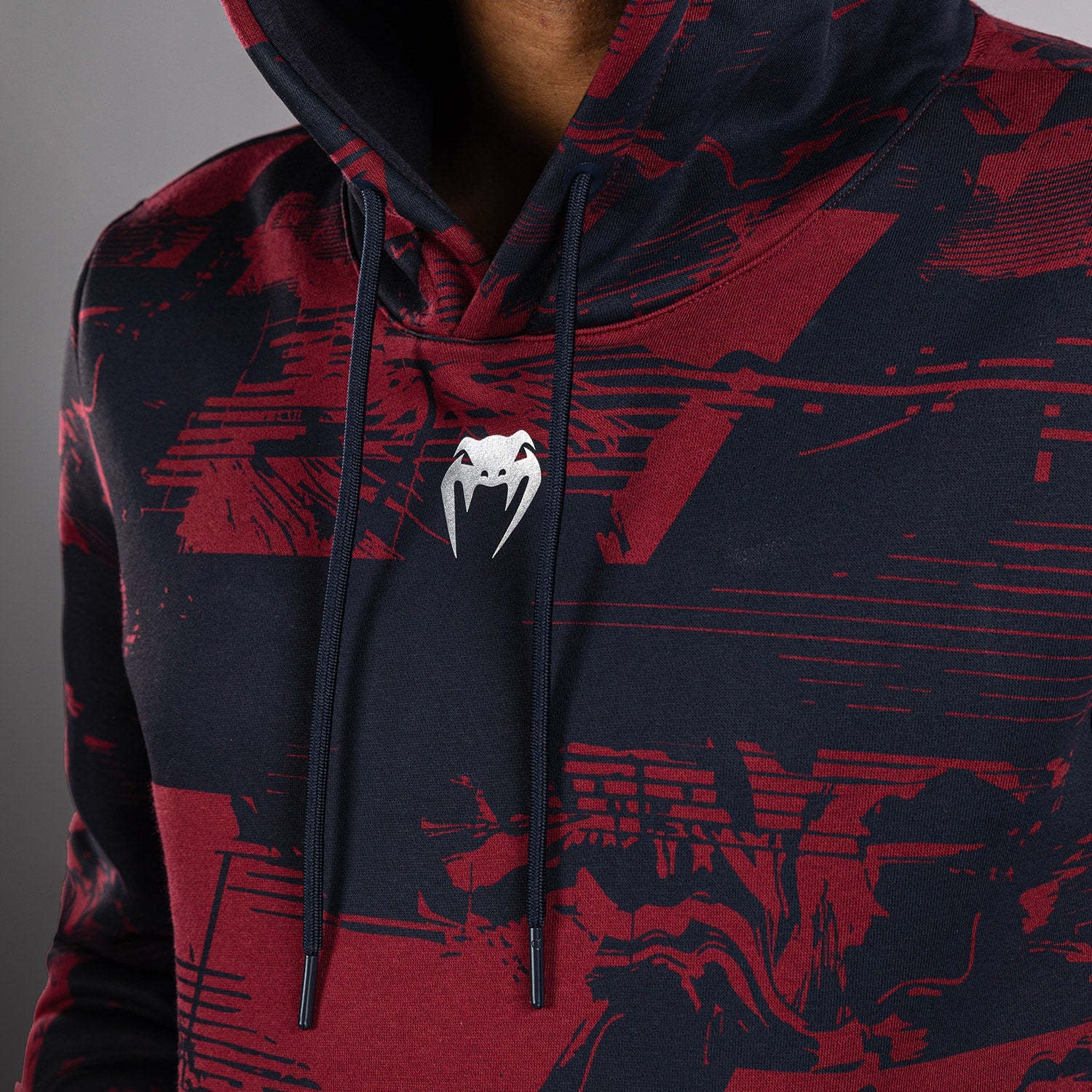 Pánská mikina s kapucí UFC Zenith by Venum Burgundy Authentic Fight Week