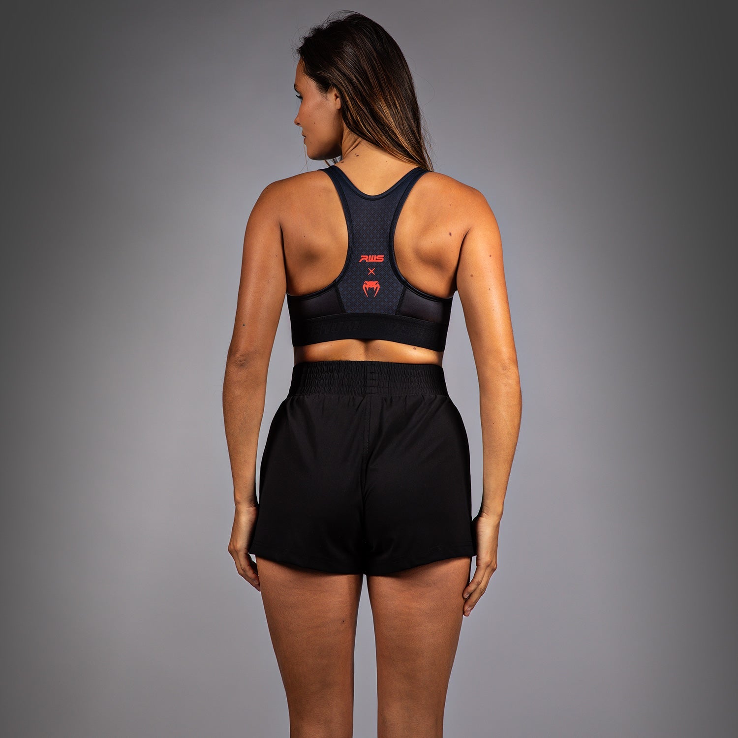 Dámská sportovní podprsenka Venum x RWS 2.0 - Černá/Červená